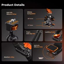 K&F Concept MS63 magic arm, 56cm + super crab clamp, satu, 20-60mm (KF-31-201)