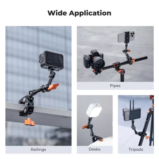 K&F Concept multi funkcionális super crab clamp, satu, 20-60mm átfogás (KF-31-218)