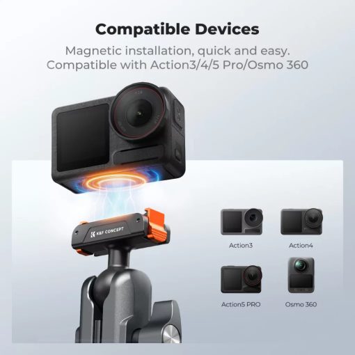 K&F Concept MS102 dupla satu/bilincs 8-40mm átmérőhöz, magic arm (KF-31-204S2)