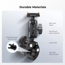 K&F Concept MS101 csőre szerelhető satu 8-40mm átmérőhöz, magic arm, DJI Action3/4/5 Pro/Osmo 360 (KF-31-204S1)