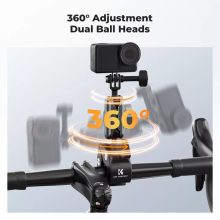 K&F Concept MS100 csőre szerelhető satu 8-40mm átmérőhöz, magic arm, GoPro adapter, állvány menet (KF-31-204)