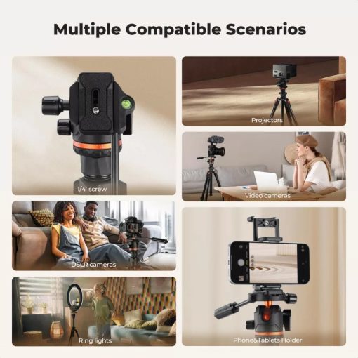 K&F Concept O234A3 + BH-36 videó állvány, telefon adapter (KF-09-179)