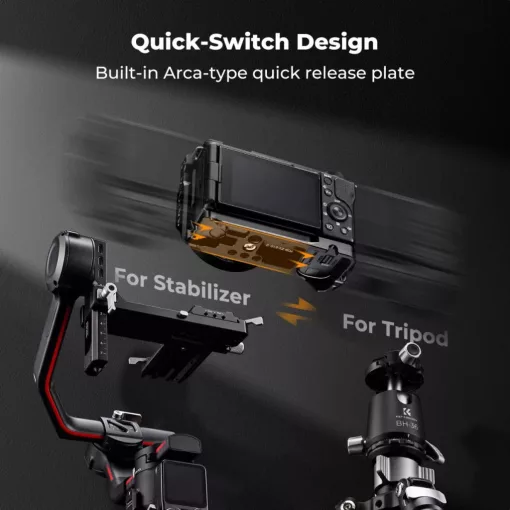 K&F Concept kamera keret, cage, Sony ZV-E10 II kompatibilis, NATO, ARRI, vakupapucs (KF-31-241)