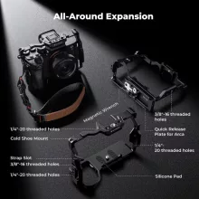K&F Concept kamera keret, cage, Sony A7M5/A7M4/A7R5 kompatibilis, NATO, ARRI, vakupapucs (KF-31-244)