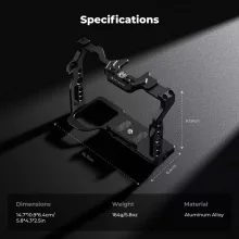 K&F Concept kamera keret, cage, Sony A7M5/A7M4/A7R5 kompatibilis, NATO, ARRI, vakupapucs (KF-31-244)