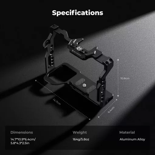 K&F Concept kamera keret, cage, Sony A7M5/A7M4/A7R5 kompatibilis, NATO, ARRI, vakupapucs (KF-31-244)