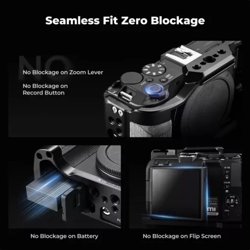 K&F Concept kamera keret, cage, Canon R50V kompatibilis, ARRI, vakupapucs (KF-31-246)