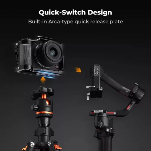 K&F Concept kamera keret, cage, Canon R50V kompatibilis, ARRI, vakupapucs (KF-31-246)
