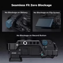 K&F Concept kamera keret, cage, Sony A6000/A6300/A6400 kompatibilis, NATO, ARRI, vakupapucs (KF-31-245)
