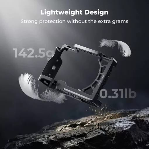 K&F Concept kamera keret, cage, Sony A6000/A6300/A6400 kompatibilis, NATO, ARRI, vakupapucs (KF-31-245)