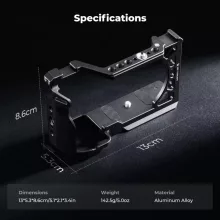 K&F Concept kamera keret, cage, Sony A6000/A6300/A6400 kompatibilis, NATO, ARRI, vakupapucs (KF-31-245)