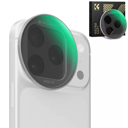 K&F Concept ND2-32 Snap-on szűrő, HD bevonat, vízálló, karcálló, ezüst, iPhone 17 Pro/Max (KF-15-0051)