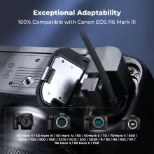 K&F Concept Canon LP-E6P vakakku D-Tap tápkábellel, LP-E6NH/LP-E6N/LP-E6 kompatibilis (KF-28-0153)