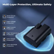 K&F Concept Canon LP-E6P vakakku D-Tap tápkábellel, LP-E6NH/LP-E6N/LP-E6 kompatibilis (KF-28-0153)