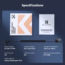 K&F Concept Canon LP-E6P vakakku D-Tap tápkábellel, LP-E6NH/LP-E6N/LP-E6 kompatibilis (KF-28-0153)