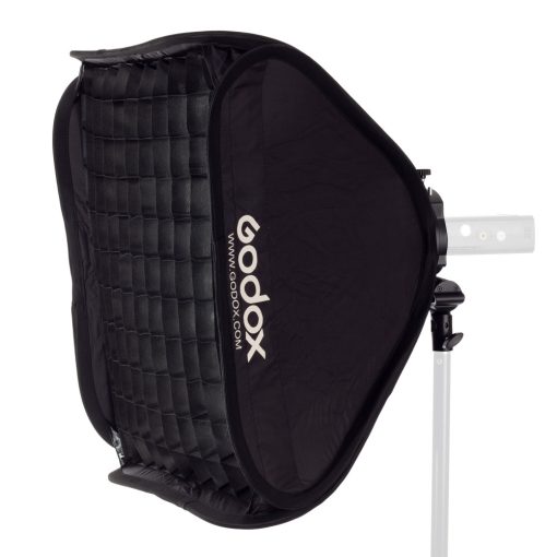 Godox 60x60cm-es softbox rendszervakukhoz - S2 S-type tartóval és méhsejtráccsal hordtáskában SGGV6060