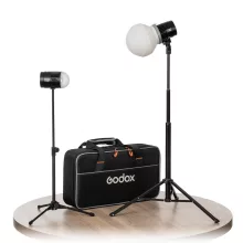Godox LC30D-K2 Litemons Dupla LED Vlogger szett asztali állvánnyal, dome diffúzorral (5600K-30W) 
