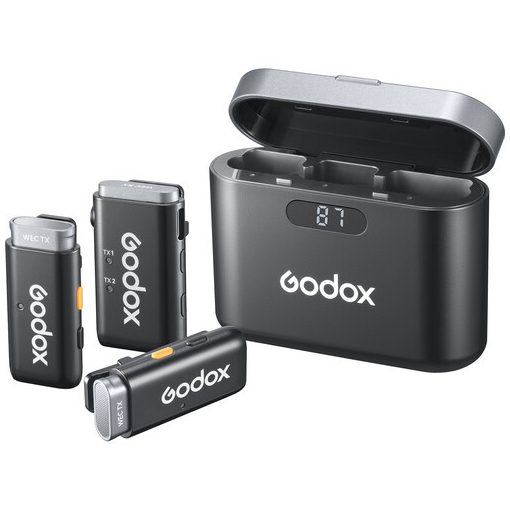 Godox WEC Kit 2 Vezeték nélküli Mikrofon Szett kamerához és telefonhoz (2.4 GHz)