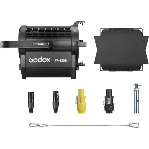 Godox F7-120Bi K1 Daylight LED Fresnel Lámpa (3200-5600K) - függeszthető