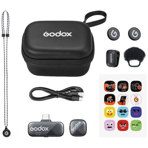 Godox Cube-SC - KIT 1 - Wireless - Vezeték nélküli Mikrofon USB-C csatlakozás, mobilokhoz (2.4 GHz)