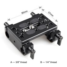 SmallRig 1775 Mounting Plate with 15mm Rod Clamps