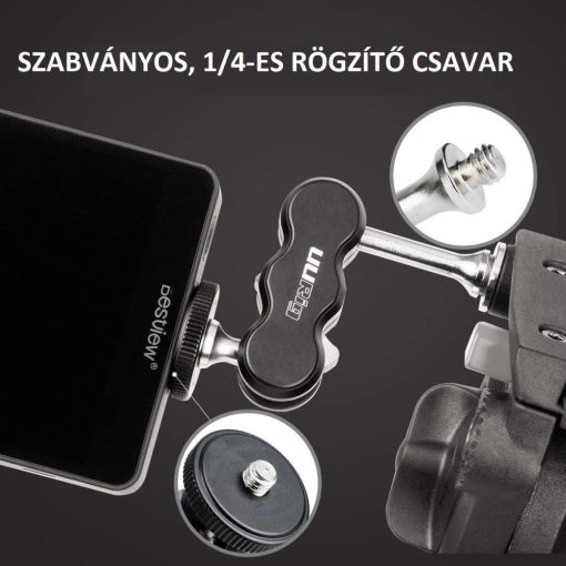 Ulanzi UURig R002 Magic Arm, kompakt és könnyű, 2x 1/4" csatlakozás (UL-1278)