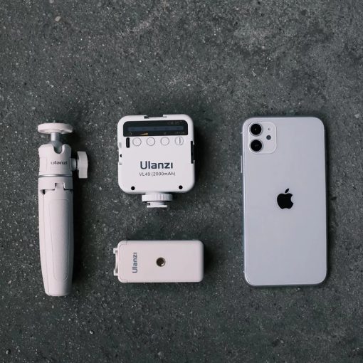 Ulanzi VL49 kis méretű LED lámpa beépített akkumulátorral, fehér (UL-2215)