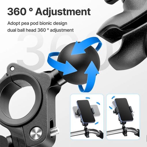 Ulanzi U-Select MP-5 csőre szerelhető konzol, telefon és akciókamera tartóval, kerékpár kormányhoz (UL-2998)