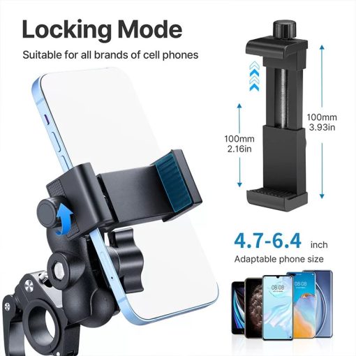 Ulanzi U-Select MP-5 csőre szerelhető konzol, telefon és akciókamera tartóval, kerékpár kormányhoz (UL-2998)