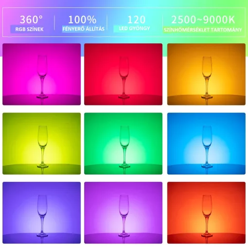 Ulanzi VL120 RGB LED videólámpa, 20 féle fényeffektus (UL-2495)