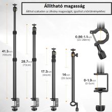 Ulanzi LS02 Camera Desk Mount Stand with Arm Ulanzi Vijim LS02 multifunkciós, asztalra rögzíthető +1karos állvány rendszer (UL-2487)