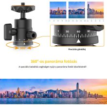 ULANZI VIJIM LS03 asztalra rögzíthető teleszkópos állvány 1/4-es gömbfejjel, mobiltelefon tartóval (UL-2574)