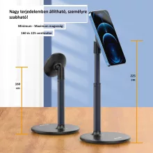 Ulanzi mágneses telefonállvány HP002 Állítható alumínium asztali telefontartó dokkoló (UL-2908)
