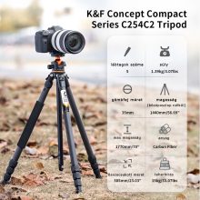 K&F Concept A254C4+BH-35L karbon állvány + monopod, fekete-narancs (KF-09-098)