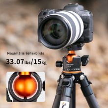 K&F Concept A254C4+BH-35L karbon állvány + monopod, fekete-narancs (KF-09-098)