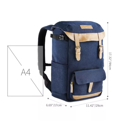 K&F Concept Beta Zip fotós hátizsák 17L, szövet, kék (KF-13-066V10)