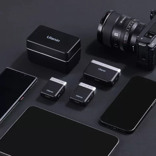 Ulanzi AM18 U-mic 2.4GHz vezeték nélküli mikrofon kit, usb-a, usb-c, lightink, android, apple (UL-A018GBB1)