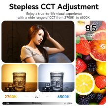 Ulanzi 200W bi-color COB led lámpa, 2700K-6500K, 95CRI, 6 effekt, V-Mount, APP vezérlés, Bowens (UL-L079CNA1)