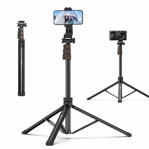 Ulanzi TB64Z selfie állvány, monopod, telefontartó és bluetooth adapter, 160cm max magasság, fekete (UL-T126USB1)