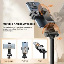 Ulanzi TB64Z selfie állvány, monopod, telefontartó és bluetooth adapter, 160cm max magasság, fekete (UL-T126USB1)