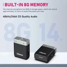 Ulanzi AM18 U-mic 2.4GHz vezeték nélküli duális mikrofon szett, usb-a, usb-c, lightning csatlakozás (UL-A018GBB2)