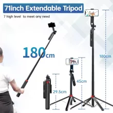 Ulanzi MA09 v2 selfie állvány, monopod telefonokhoz, bluetooth kioldó, 180cm max magasság (UL-M013GBB2)