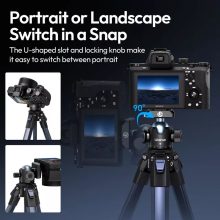 Ulanzi T100 Uka gömbfej, 6kg teherbírás, vakupapucs adapter, 3/8" és 1/4" (UL-C062)