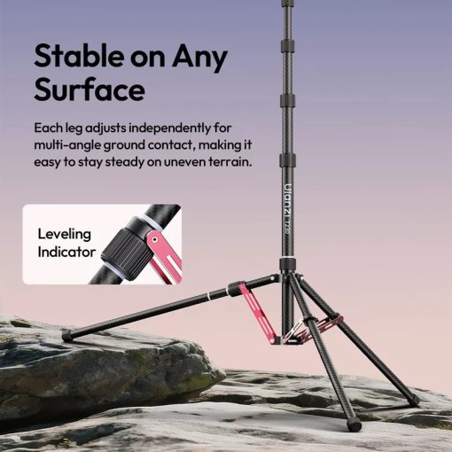 Ulanzi T230 led/lámpaállvány, 58-230cm, 5kg teherbírás, 180 fok-ban visszafordítható lábakkal (UL-T145)