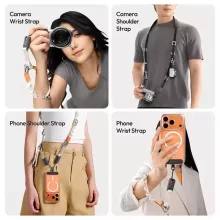 Ulanzi YF01 Y-Flex Strap, nyakpánt, csuklópánt, beépített USB-C kábel, narancs (UL-C093)