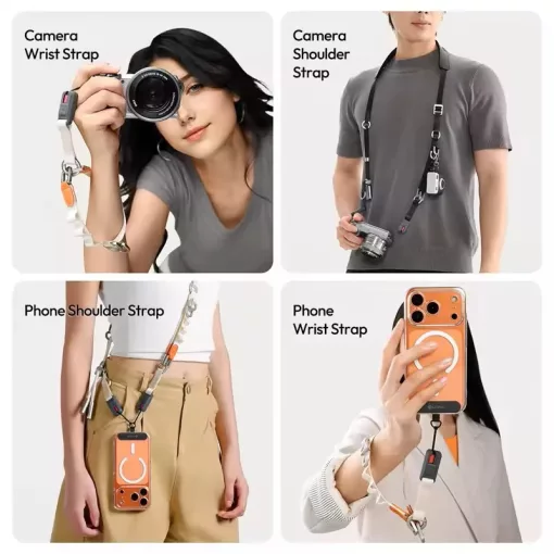 Ulanzi YF01 Y-Flex Strap, nyakpánt, csuklópánt, beépített USB-C kábel, narancs (UL-C093)