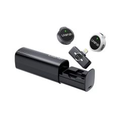   Ulanzi A21 csiptetős vezeték nélküli mikrofon, 2db mikrofon, zajszűrés, Lighting, fekete, fehér (UL-A056)