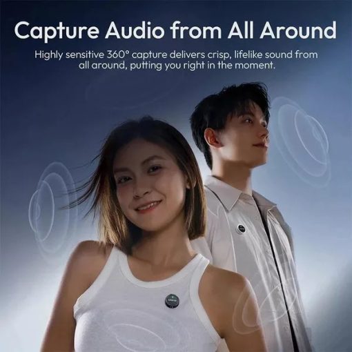 Ulanzi A21 csiptetős vezeték nélküli mikrofon, 2db mikrofon, zajszűrés, Lighting, fekete, fehér (UL-A056)