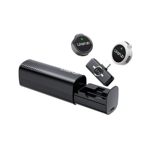 Ulanzi A21 csiptetős vezeték nélküli mikrofon, 2db mikrofon, zajszűrés, USB-C, fekete, fehér (UL-A055)