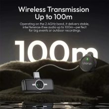 Ulanzi A21 csiptetős vezeték nélküli mikrofon, 2db mikrofon, zajszűrés, USB-C, fekete (UL-A053)